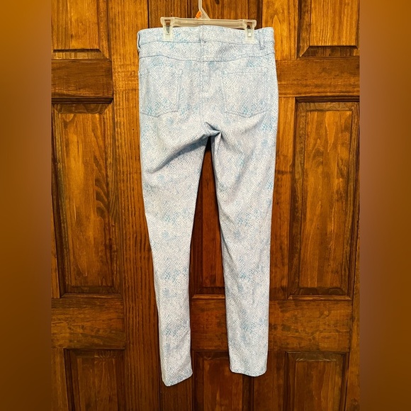 J. McLaughlin Lexi Snake Print Skinny Jeans Light Blue Size 6 | Summer Slim Fit - Picture 3 of 10